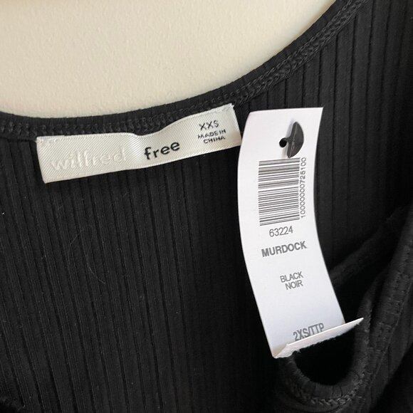 New NWT Wilfred XXS Murdock Sleeveless Ribbed Dress in Black - Picture 5 of 9